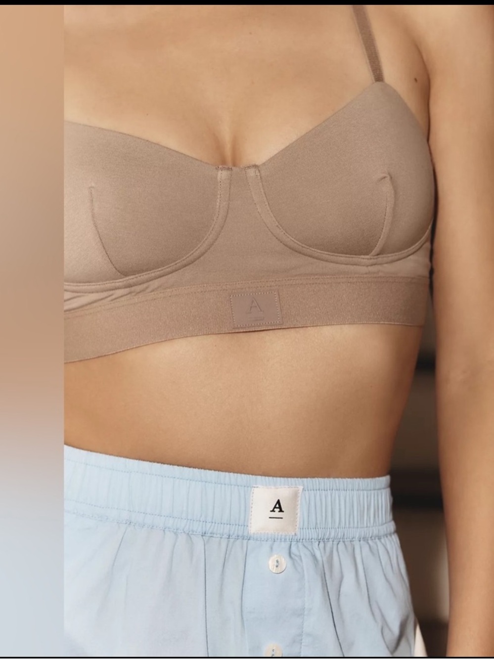 NWT Anthropologie Seamless Bralette in Taupe